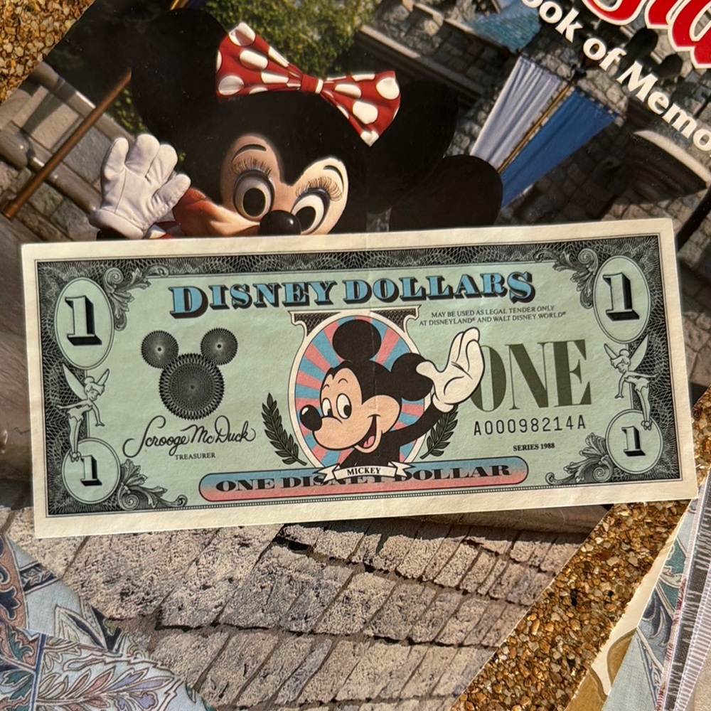 Disney Mickey Mouse Collectible Dollar - Black, Red, White